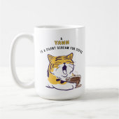 Kattenliefhebber Grappige Koffie Quote Mok (Links)
