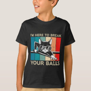 Kattenliefhebber is hier om je biljartsnooker te b t-shirt