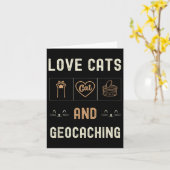 Kattenliefhebber Katten en Geocaching Kittens Huis Kaart (Gele Bloem)