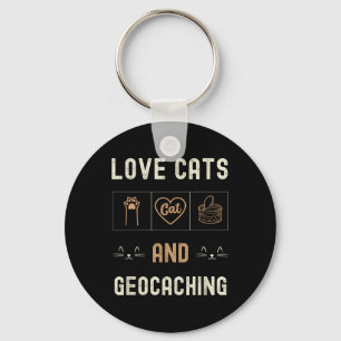 Kattenliefhebber Katten en Geocaching Kittens Huis Sleutelhanger