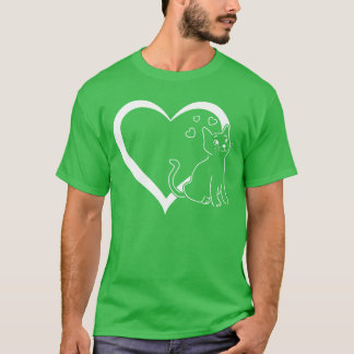 Kattenliefhebber Kattenhart Katteneigenaar Schatti T-shirt