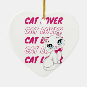 kattenliefhebber keramisch ornament