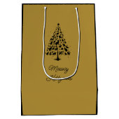 Kattenliefhebber Kerstboom 1 Medium Cadeauzakje (Achterkant)