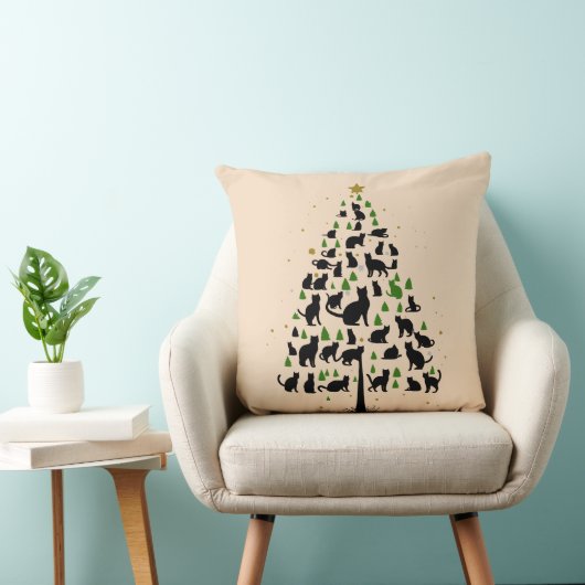 Kattenliefhebber Kerstboom 2 Kussen (Stoel)