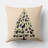 Kattenliefhebber Kerstboom 2 Kussen (Achterkant)