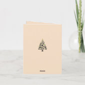 Kattenliefhebber Kerstboom 2 Notitiekaartje (Achterkant)