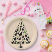 Kattenliefhebber Kerstboom 2 Papieren Bordje (Feest)