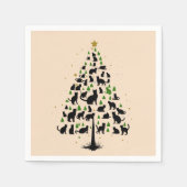 Kattenliefhebber Kerstboom 2 Servet (Voorkant)
