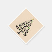 Kattenliefhebber Kerstboom 2 Servet (Hoek)