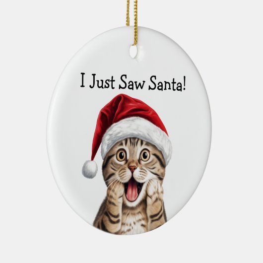 Kattenliefhebber Kerstcadeau Kat Ornament (Rechts)