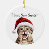 Kattenliefhebber Kerstcadeau Kat Ornament (Achterkant)