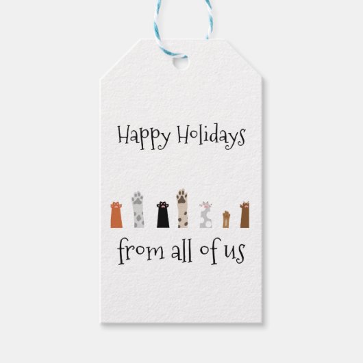 Kattenliefhebber, Kerstcadeau Tags, Schattige, Gra Cadeaulabel (Voorkant)