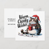 Kattenliefhebber kerstgroeten. feestdagenkaart (Voorkant / Achterkant)