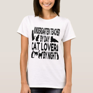 Kattenliefhebber kleuterleidster t-shirt