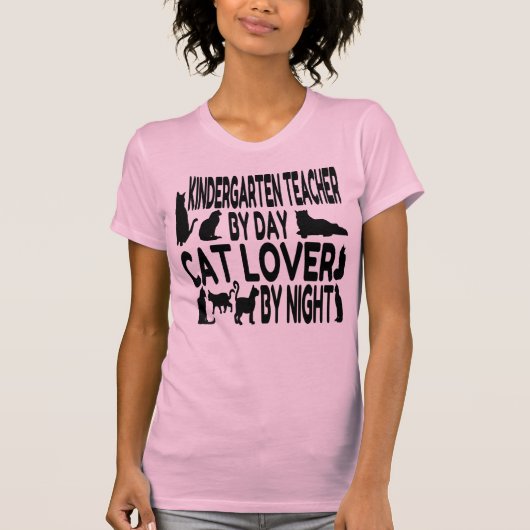Kattenliefhebber kleuterleidster t-shirt (Voorkant)