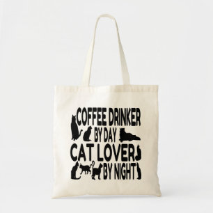 Kattenliefhebber Koffiedrinker Tote Bag