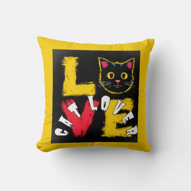 Kattenliefhebber Kussen (Voorkant)