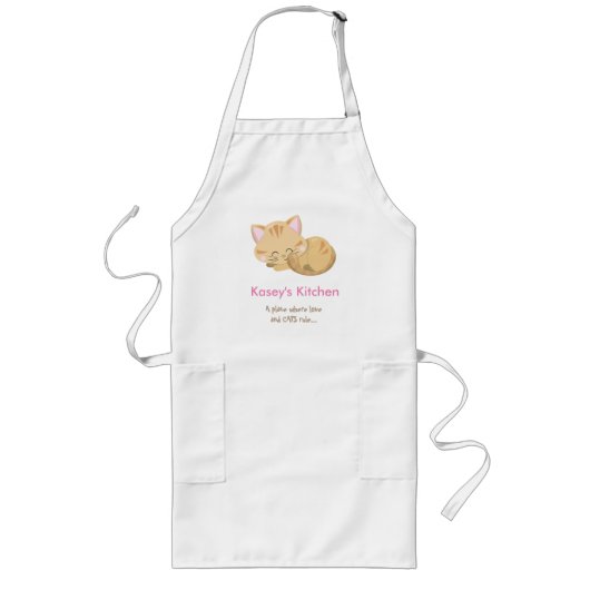 Kattenliefhebber Lang Schort (Voorkant)
