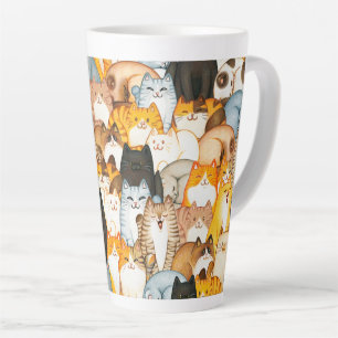 Kattenliefhebber Latte Mok
