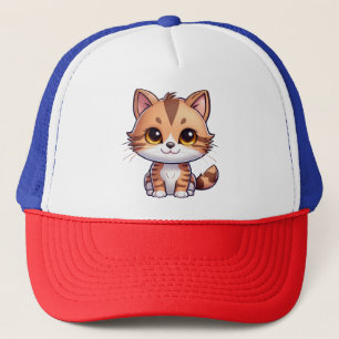 Kattenliefhebber malse kawaii illustratie cartoon trucker pet