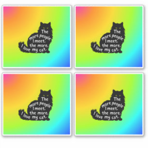 Kattenliefhebber, meer katten Ik hou van huisdier Sticker