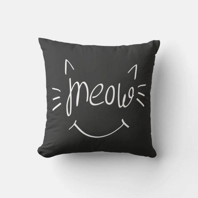 Kattenliefhebber Meow  Kussen (Voorkant)