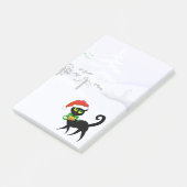 Kattenliefhebber met doornig kerstfeest post-it® notes (Schuin)