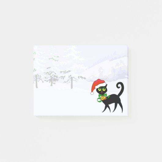 Kattenliefhebber met doornig kerstfeest post-it® notes (Voorkant)