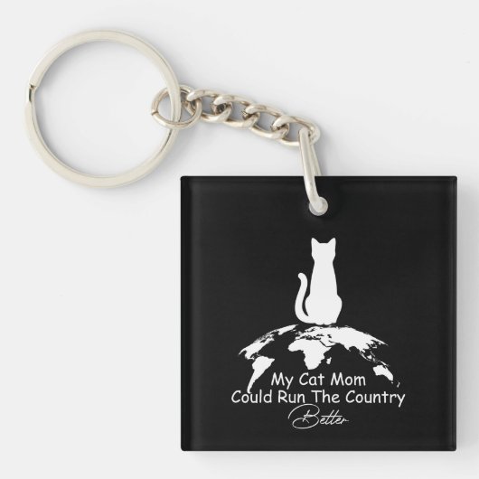 Kattenliefhebber Mijn kattenmoeder kon het land be Sleutelhanger (voorkant)