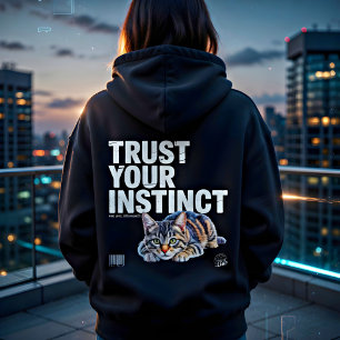 Kattenliefhebber Motiverende Spreuk Vertrouw Je In Hoodie