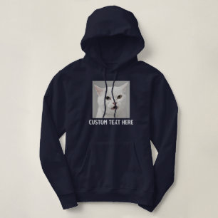 Kattenliefhebber Navy Blauwe Witte Tekst Huisdier  Hoodie