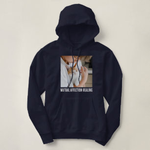 Kattenliefhebber Navyblauw Witte Citaat Aangepaste Hoodie