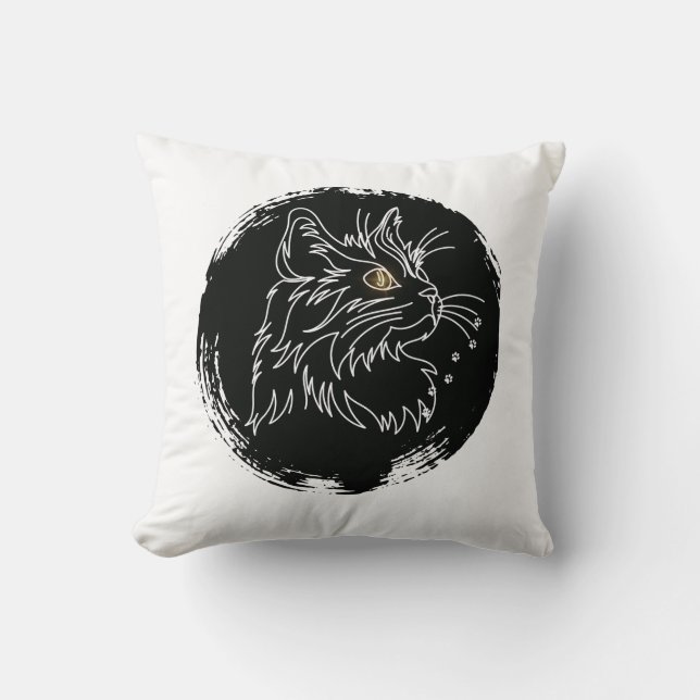 Kattenliefhebber ontwerp kussen (Voorkant)