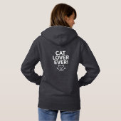kattenliefhebber ooit hoodie (Achterkant volledig)