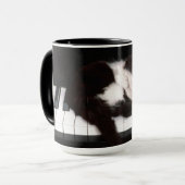 Kattenliefhebber Pianotoetsen Mok (Voorkant links)