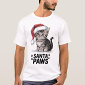 Kattenliefhebber - Santa Paws T-shirt (Voorkant)