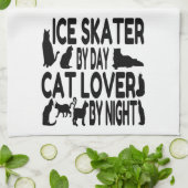 Kattenliefhebber schaatser theedoek (Gevouwen)