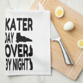 Kattenliefhebber schaatser theedoek (Quarter Fold)
