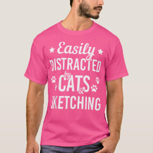 Kattenliefhebber schetsen minnaar katten en schets t-shirt