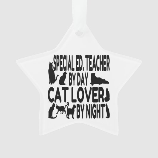 Kattenliefhebber Speciaal Onderwijs Docent Ornament (voorkant)