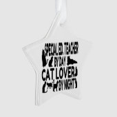 Kattenliefhebber Speciaal Onderwijs Docent Ornament (voorkant)