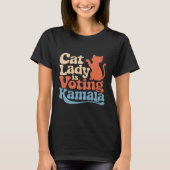 Kattenliefhebber steunt Kamala's campagne T-shirt (Voorkant)