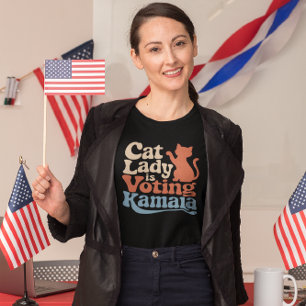 Kattenliefhebber steunt Kamala's campagne T-shirt