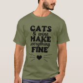kattenliefhebber t-shirt (Voorkant)