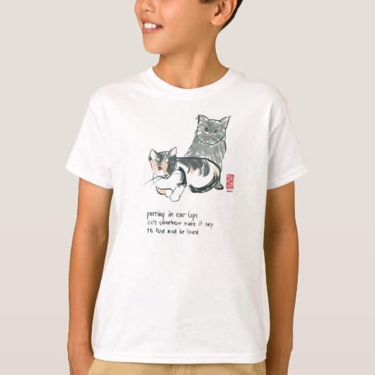 kattenliefhebber t-shirt-Amerikaans kind Apparel T-shirt (Voorkant)