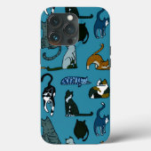 Kattenliefhebber Teal Case-Mate iPhone Case (Achterkant)