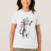 Kattenliefhebber Tri-Blend Shirt (Voorkant)