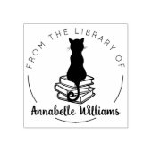 Kattenliefhebber uit de Bibliotheek van Boek Rubberstempel (Afrduk)