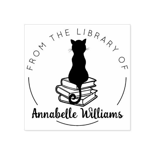 Kattenliefhebber uit de Bibliotheek van Boek Rubberstempel (Afrduk)