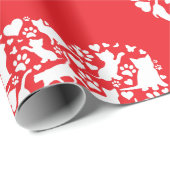 Kattenliefhebber Valentijnsdag Speelse Schattige K Cadeaupapier (Rol Hoek)